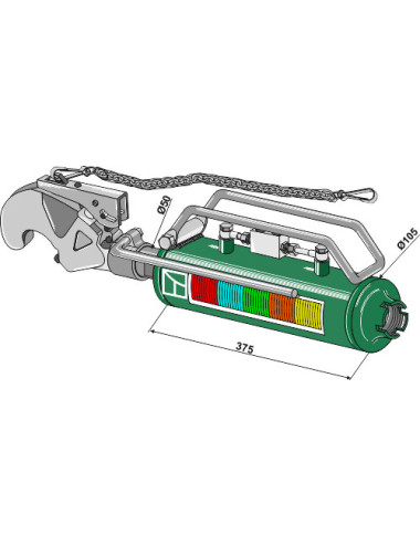 Corps pour barre de poussée hydraulique - Cat. III