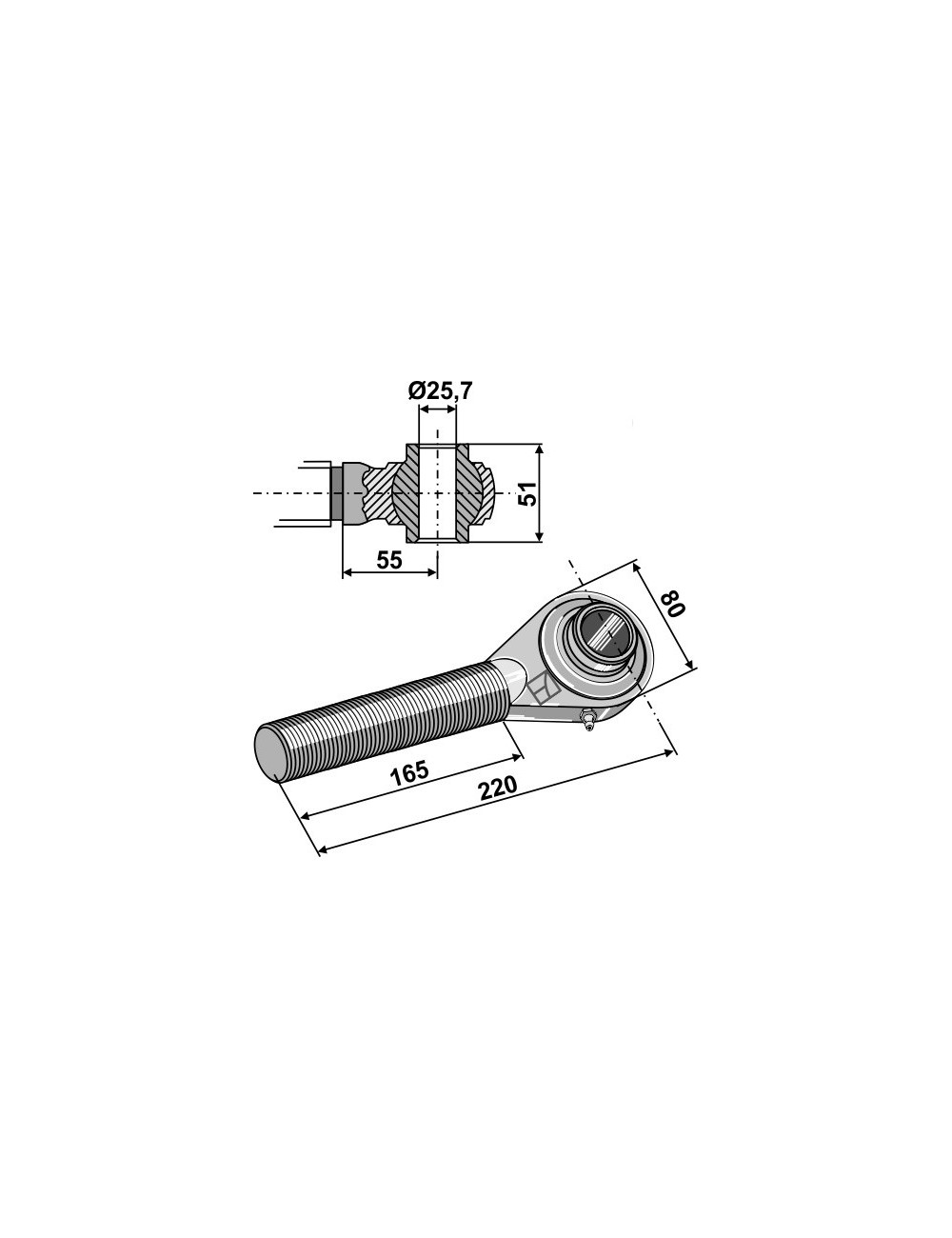 Borne M 36 x 3