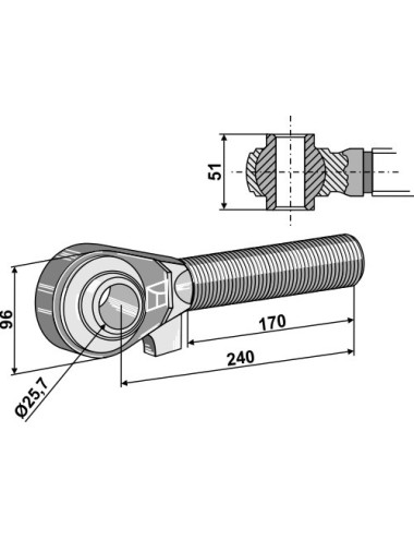 Borne M42x3 - 170