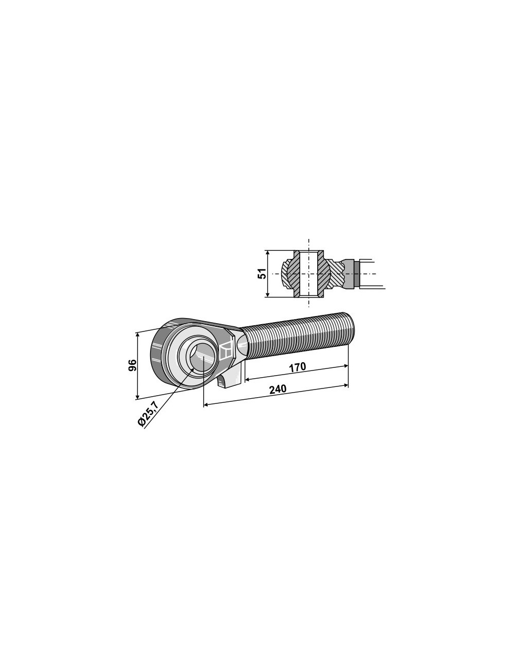 Borne M42x3 - 170