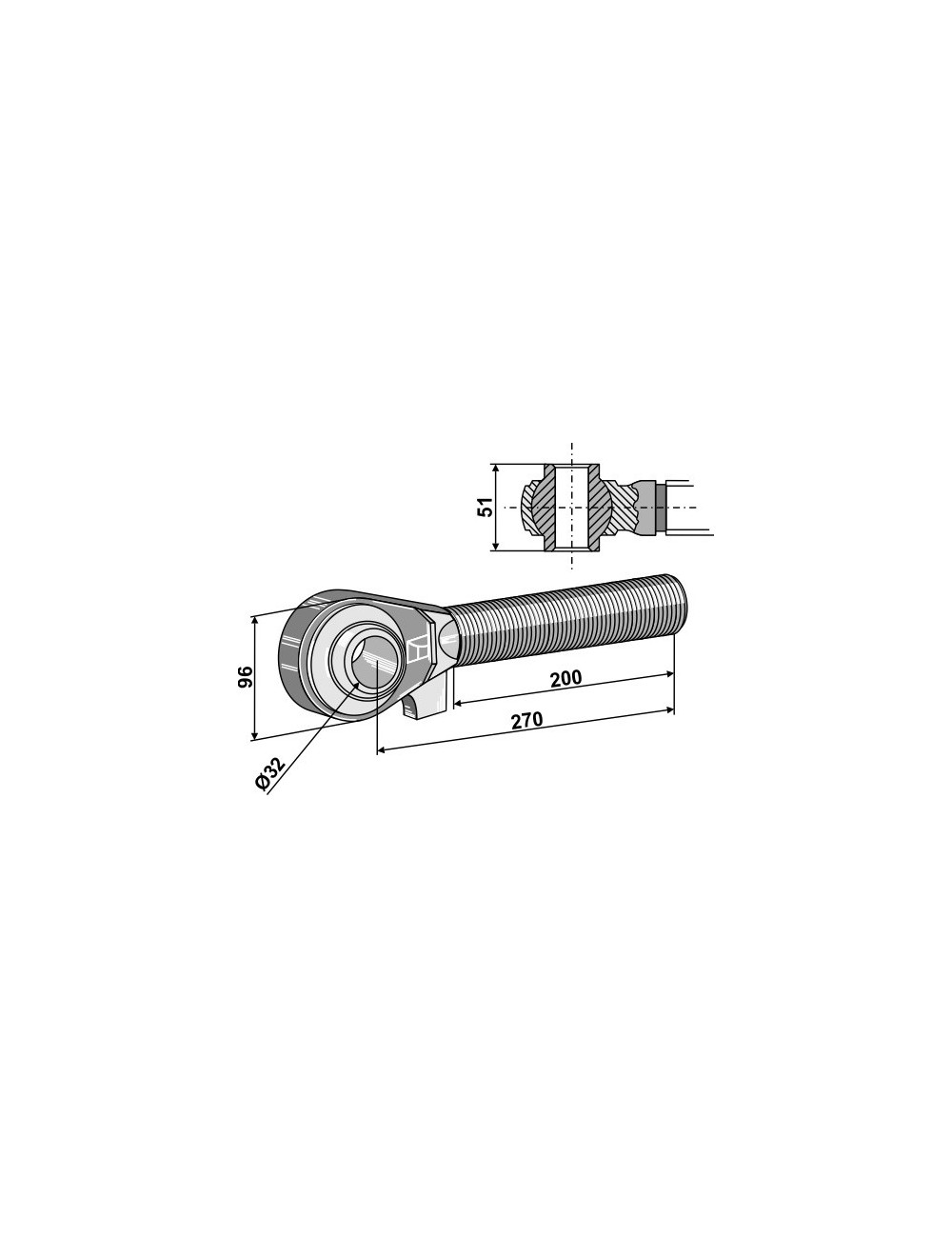 Borne M42x3 - 200