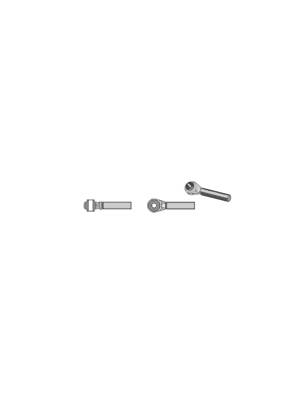 Borne à rotule traîtée pour barres de poussée M30x3,5