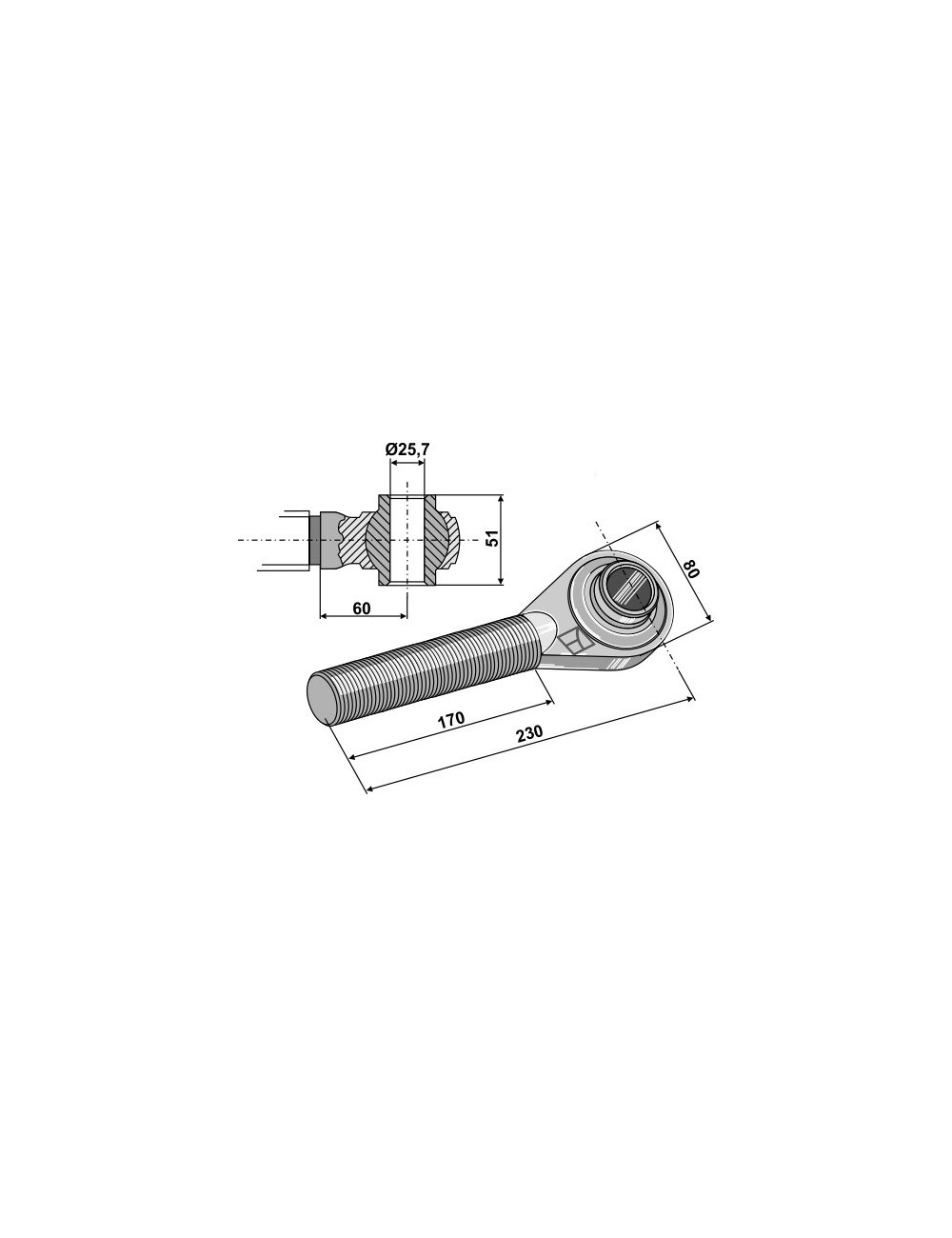 Borne M 40 x 3
