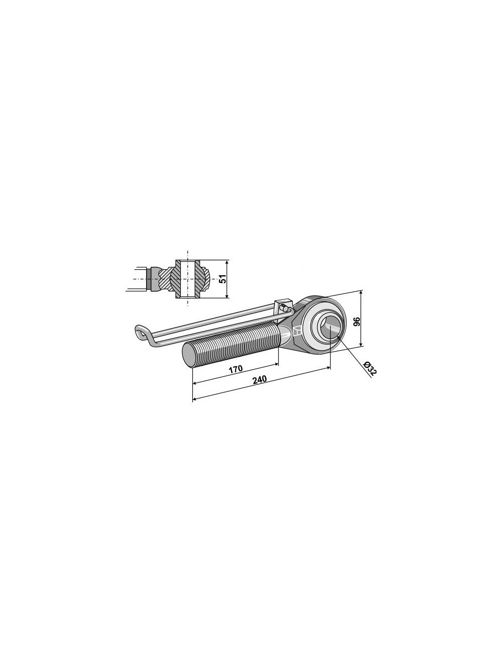 Borne M42x3 - 170