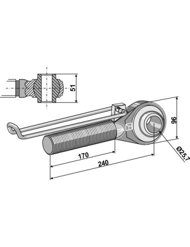 Borne M42x3 - 170