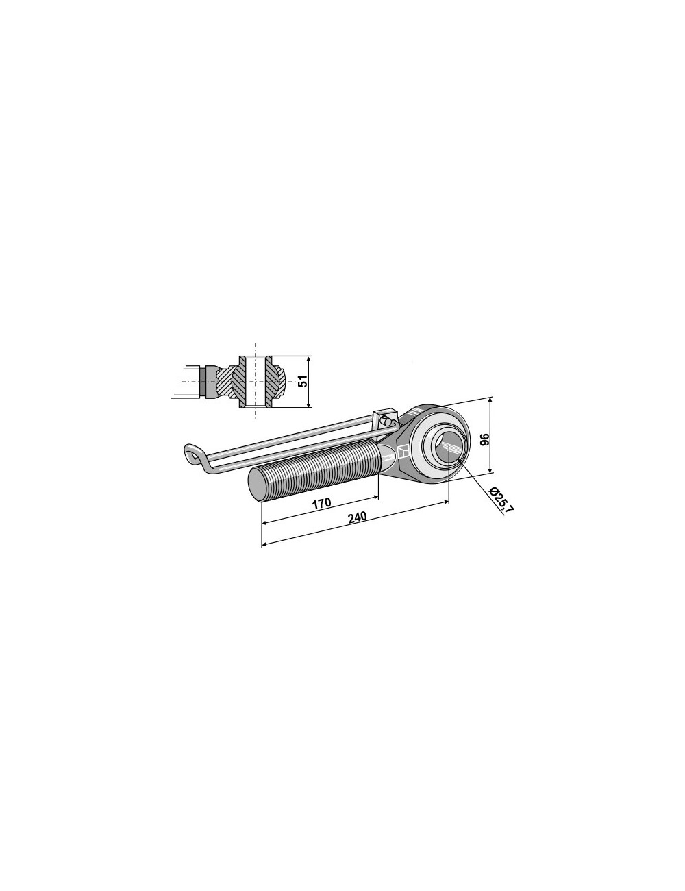 Borne M42x3 - 170