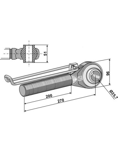 Borne M42x3 - 200