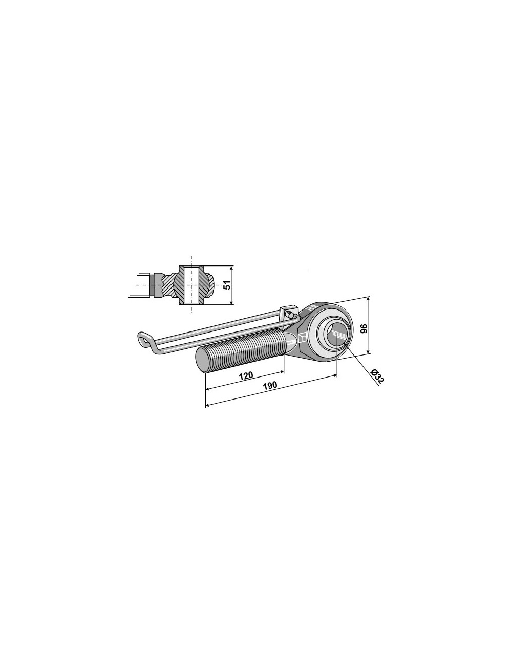 Borne M42x3 - 120