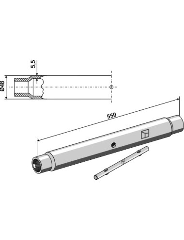 Tube M30x3