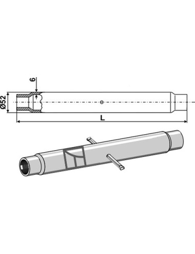 Tube M 36 x 3