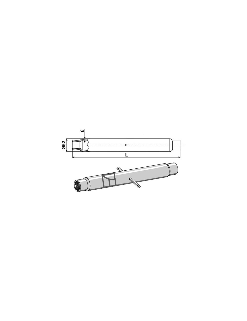 Tube M 36 x 3
