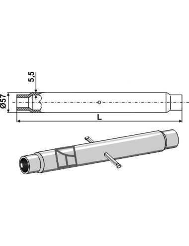 Tube M 40 x 3