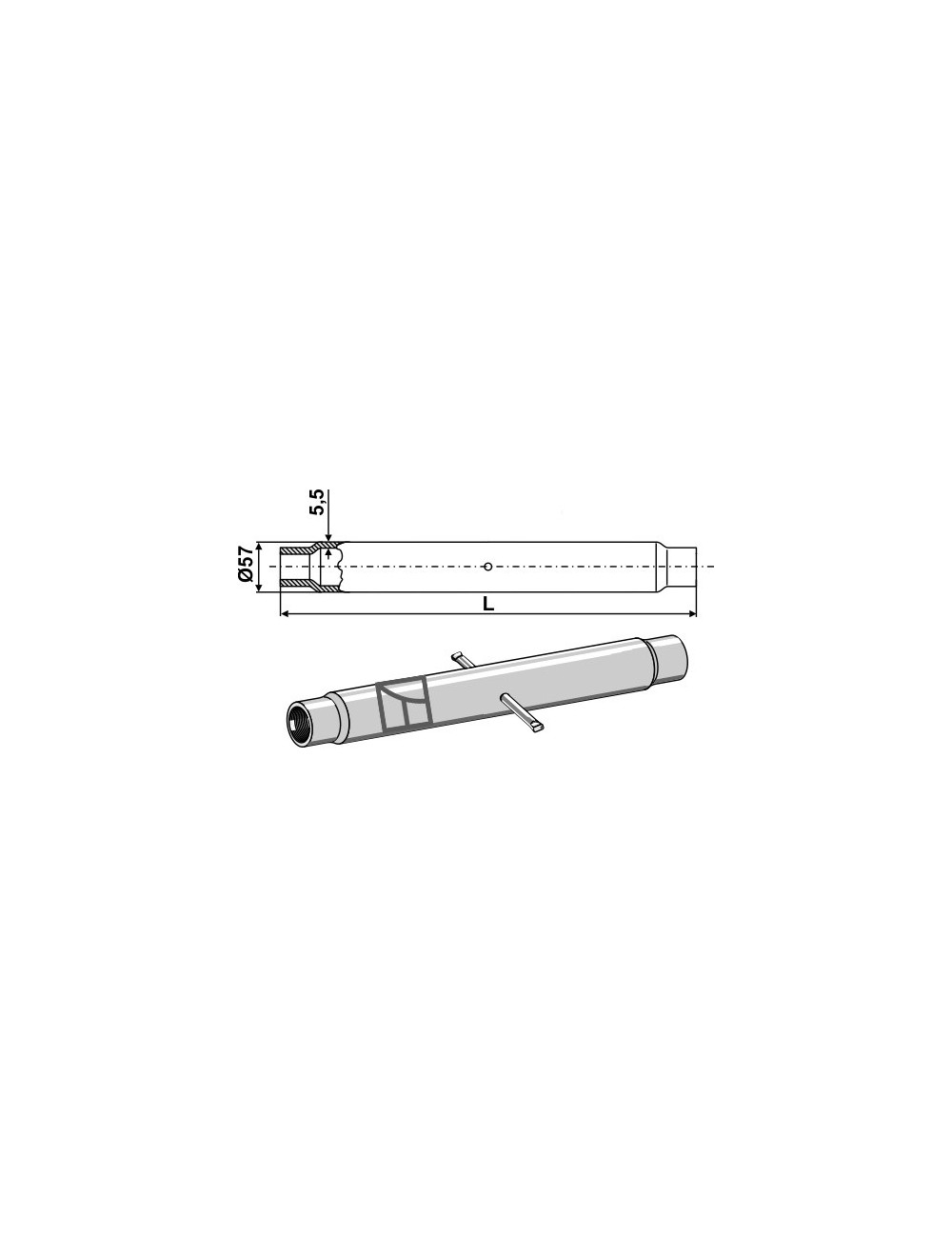 Tube M 40 x 3