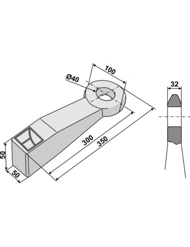 Anneau d'attelage (contrôle technique RFA ) avec marque de conformité M 2940 )