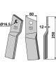 Dent rotative, modèle droit