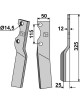 Dent rotative, modèle droit