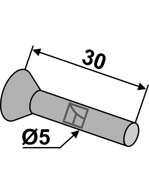 Rivet à tête fraisée Ø5x30