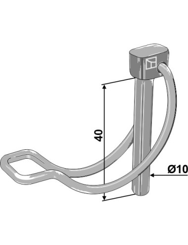 Goupille clip de tube