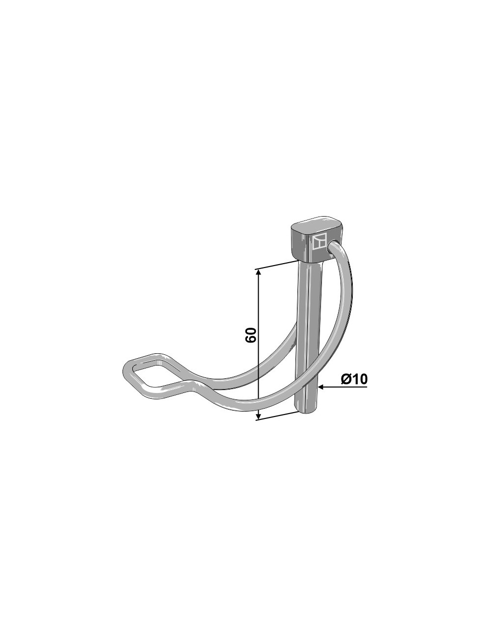 Goupille clip de tube