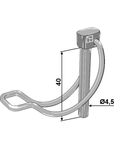 Goupille clip de tube