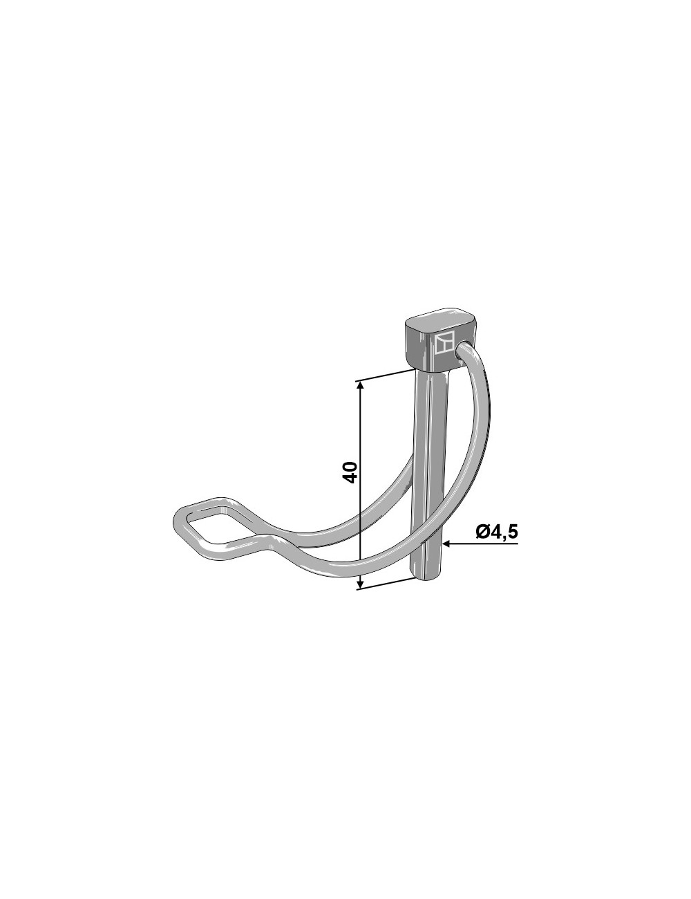 Goupille clip de tube