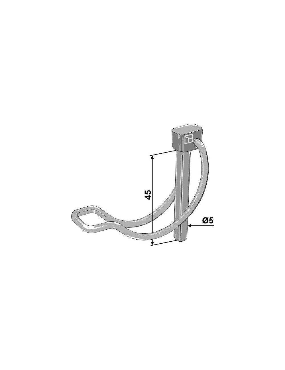 Goupille clip de tube