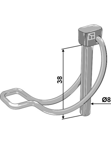 Goupille clip de tube