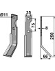 Dent rotative, modèle droit