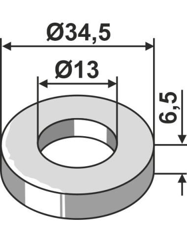 Rondelle Ø34,5x6,5xØ13