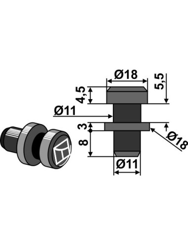 Boulon de maintien