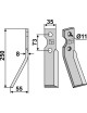 Dent rotative, modèle gauche