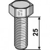 Boulon pour couteaux rotatifs - M10x1,5 - 8.8