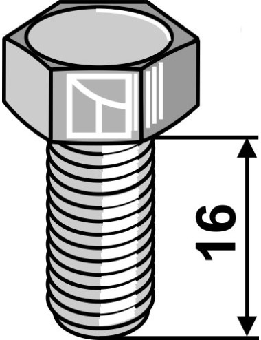 Boulon pour couteaux rotatifs - M10x1,5 - 8.8