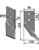 Dent rotative, modèle gauche