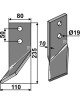 Dent rotative, modèle droit