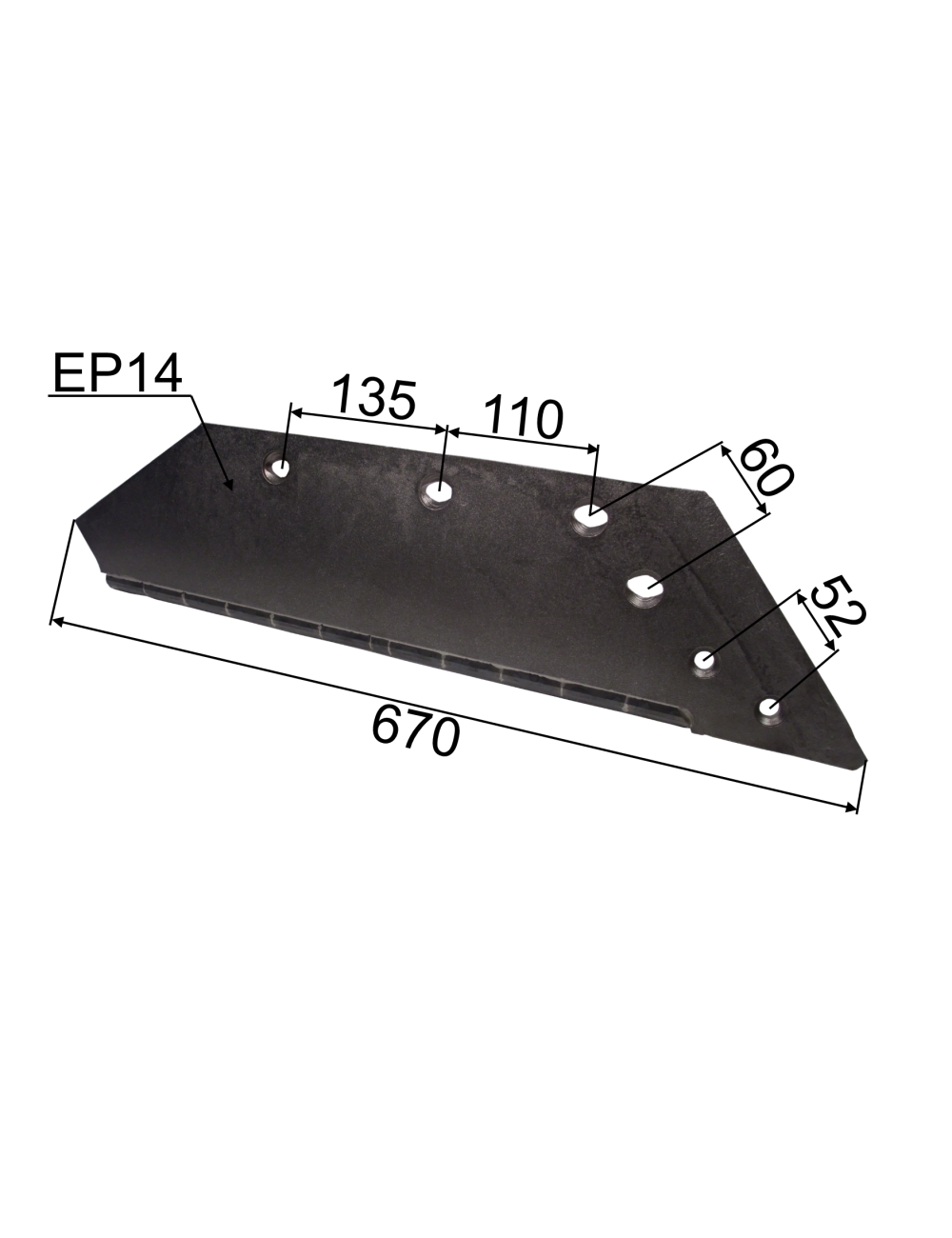 SOC CHARRUE CARBURE D 622136 sans aileron adaptable KUHN