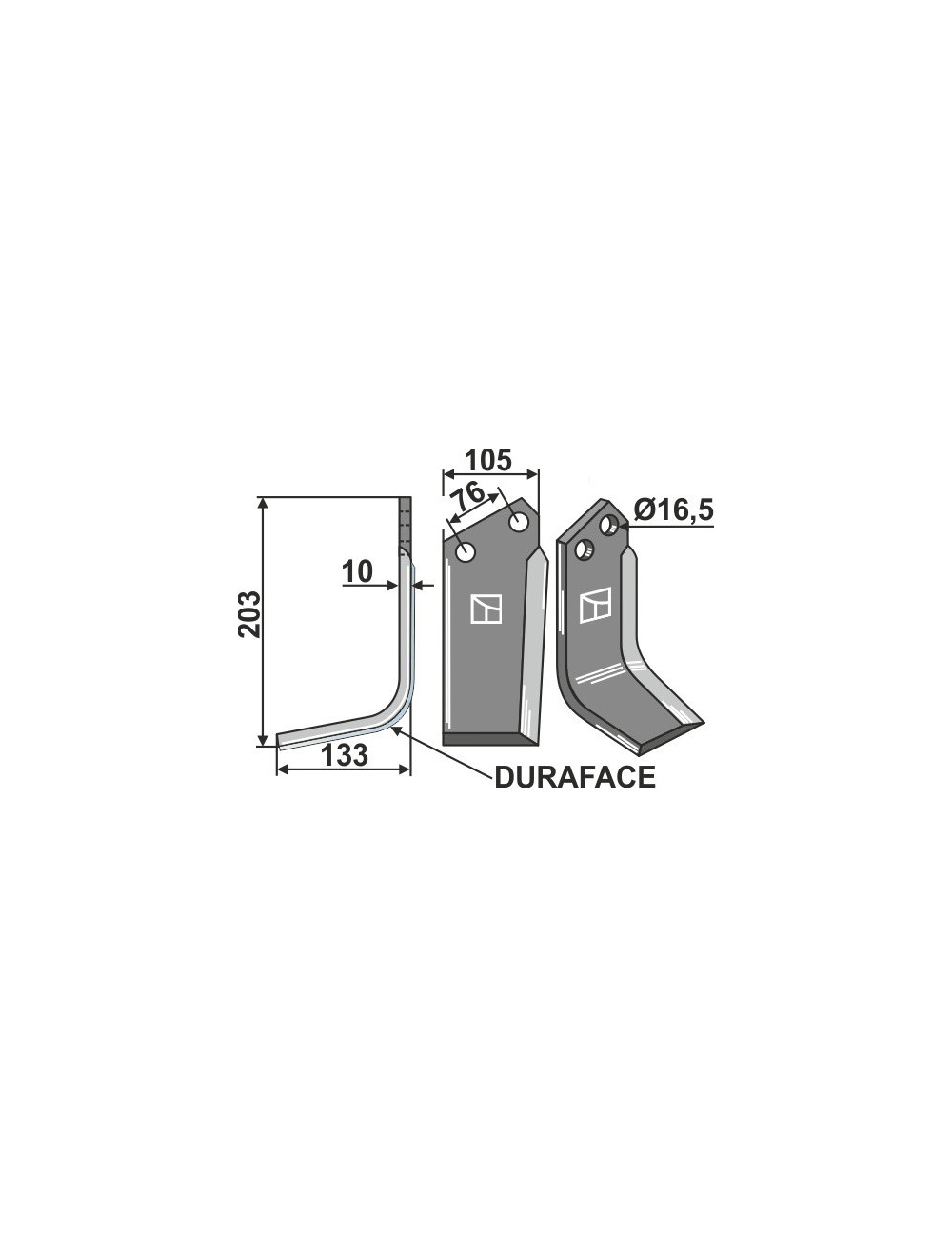 Couteau DURAFACE, modèle gauche