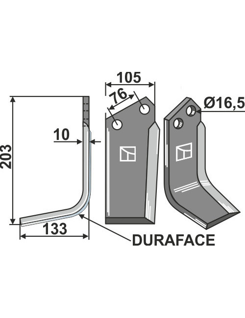 Couteau DURAFACE, modèle gauche