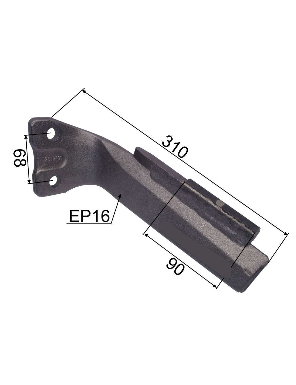 DENT DE HERSE D RH68  2 TROUS CARBURE RENFORCE adaptable Kuhn