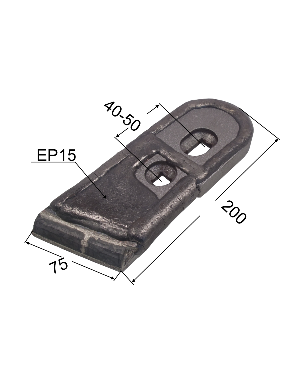 POINTE CHARRUE G 063090 carbure + rechargement adaptable Kverneland