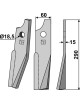 Dent rotative, modèle droit