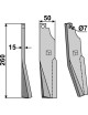 Dent rotative, modèle gauche