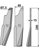 Dent rotative, modèle droit