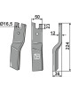 Dent rotative, modèle droit