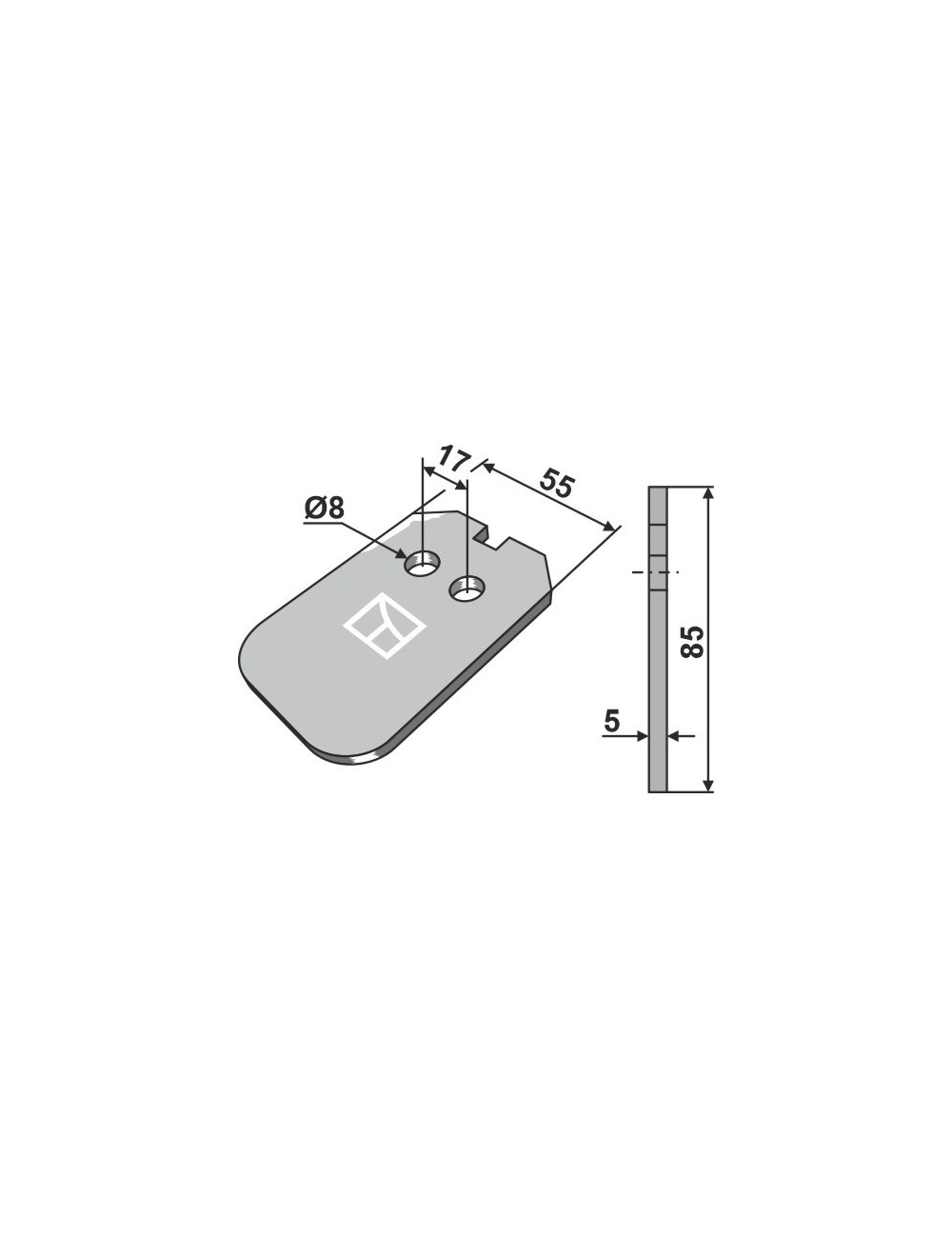 Racloir pour rouleaux packer