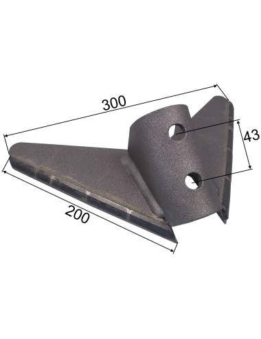 AILERON 300mm CARBURE RENF. ADAPTABLE KONGSKILDE