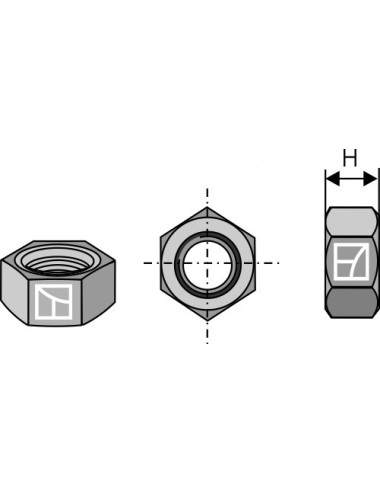 Écrou hexagonal à freinage...