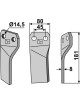 Dent rotative, modèle droit