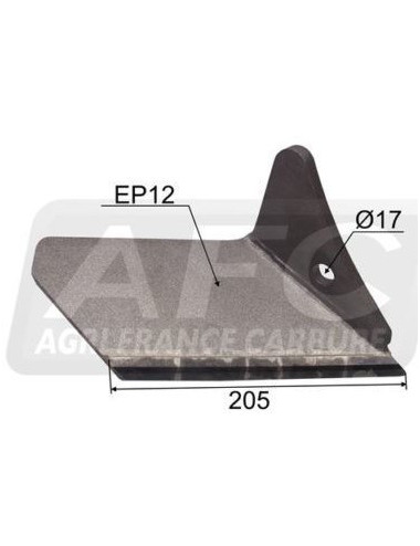 Aileron de déchaumeur carbure droit