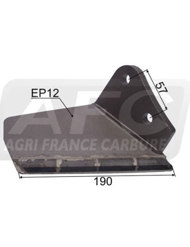 Aileron de déchaumeur carbure droit